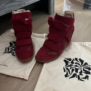 Women’s burgundy Isabel Marrants Sneaker
